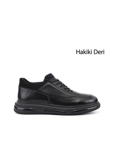 Gönderir Erkek Siyah Hakiki Deri Bağcıklı Ayakkabı Ddma71201421