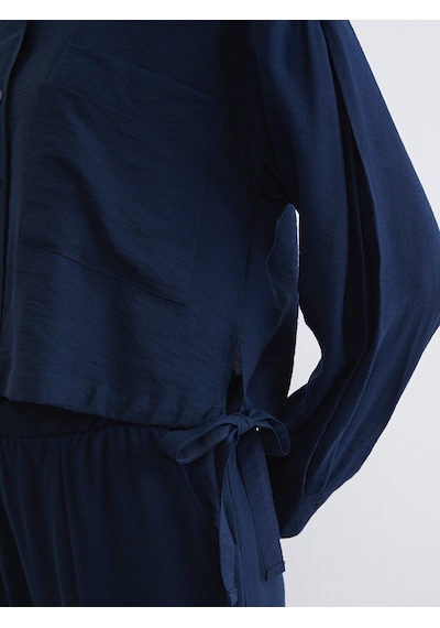 Lcwaıkıkı Classic Lacivert Oversize Kadın Gömlek