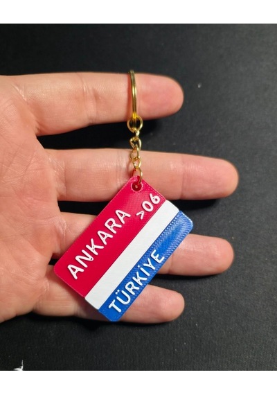 Ankara Şehir İl Plakalık Anahtarlık