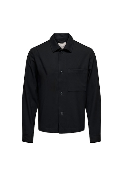 Only & Sons Onsmıro Erkek Overshirt Gömlek Regular Fit Günlük Rahat Siyah