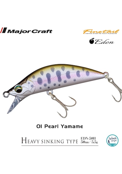 Major Craft Finetail Eden 50Hs 5.5Gr Lrf Sahte Balık - 01 Pearl Y
