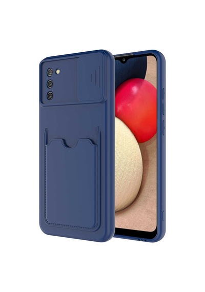 Zore Galaxy Uyumlu A02s Kılıf Kartix Kapak - Lacivert Lacivert