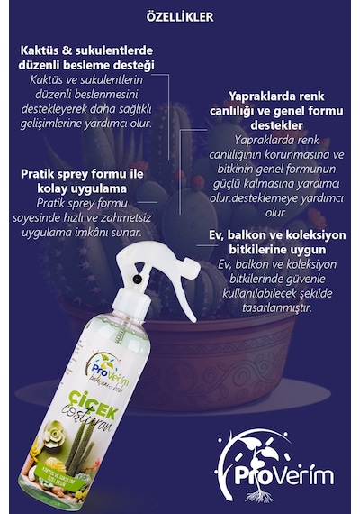 Proverim Kaktüs Ve Sukulent İçin Çiçek Coşturan 300 ML