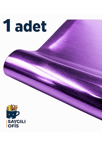 Saygılıofis Aynalı Metalik Fon Kartonu 50x70cm Mor