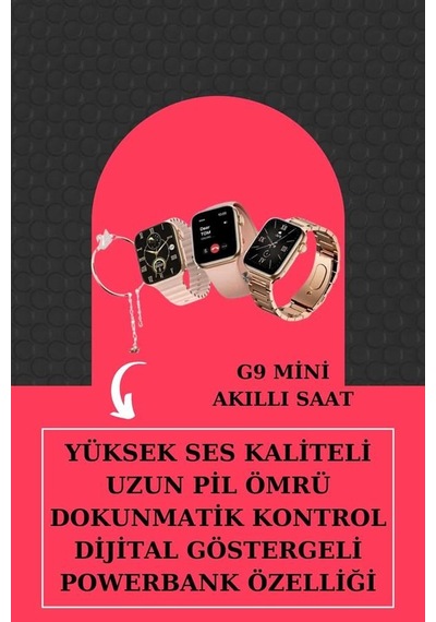 Aksesuar Hediyeli Akıllı Saat Ve Dijital Göstergeli Powerbankli Bluetooth Kulaklık