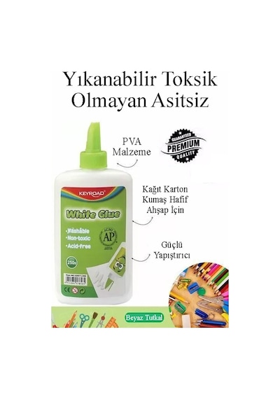 Beyaz Tutkal 60 Gr 2 Adet Keyroad Beyaz Mobilya Tutkalı 60 Gr Ahşap Tutkalı Su Bazlı Çok Amaçlı Beyaz Tutkal