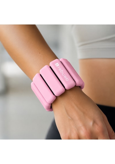 Rebuwo Silikon Ayak Ve El Bileği Ağırlığı Pembe Açık Pembe