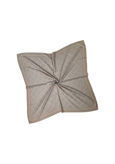 Mim Eşarp Işıl İpek - C Desen Siena Eşarp 100x100 Cm Taş