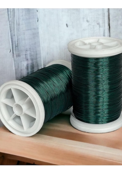 Gürbüz Filografi 0.30 Mm 100gr- 150m Ördek Yeşili Renkli Bakır Filografi Teli