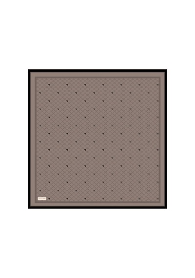 Pierre Cardin Füme 90x90 İpek Twill Eşarp Füme Füme