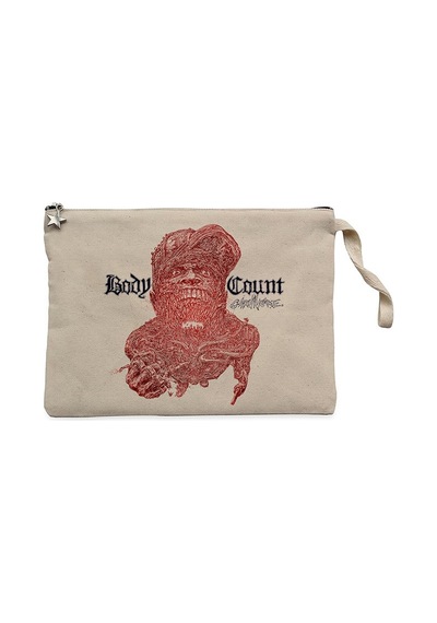 Body Count Carnivore Krem Clutch Astarlı Cüzdan / El Çantası Krem
