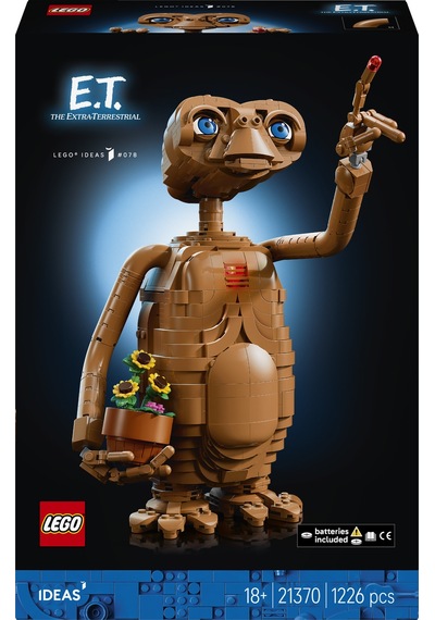 LEGO® Ideas E.T. the Extra-Terrestrial 21370 - Yetişkinler için Işıklı Yapım Parçası İçeren Model Yapım Seti (1226 Parça)