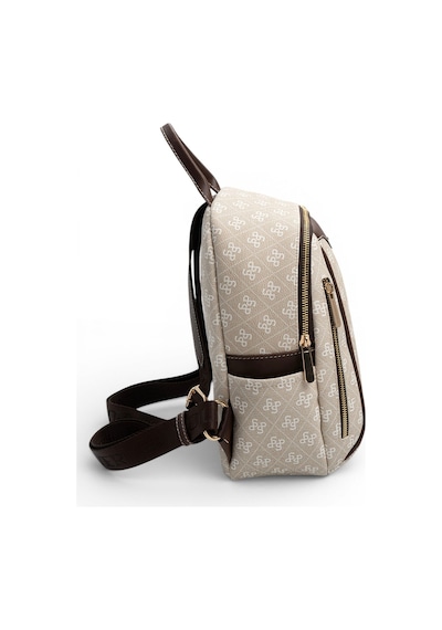 Silver Polo Taş - Kahve Monogram Kadın Sırt Çantası Sp906