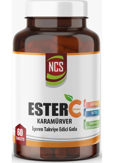 Ncs Ester C Vitamini Kara Mürver 60 Tablets + Hap Kutusu