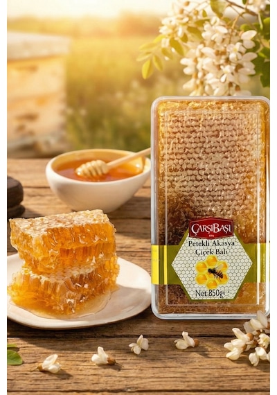 Petekli Akasya Çiçek Balı 850 Gr