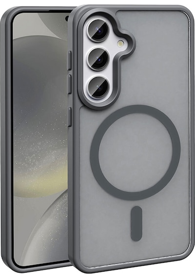 Samsung Galaxy S25 Fe İçin Magsafe İle Uyumlu Kılıf Mat Yüzey Sio Kapak Gri