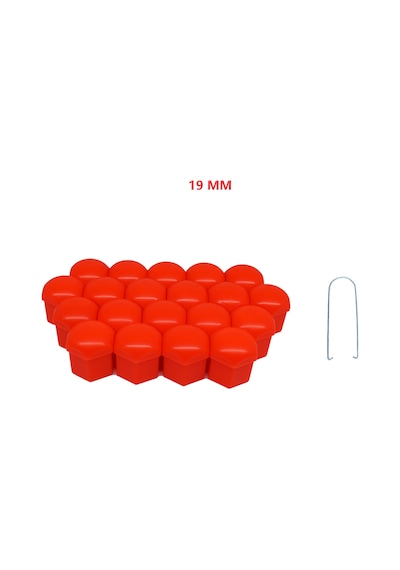 Bijon Kapağı Düz 19 Mm Turuncu 20 Li Set