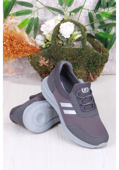 Fort 07602 Comfort Taban Rahat Esnek Yumuşak Bağcıksız Erkek Spor Ayakkabı füme