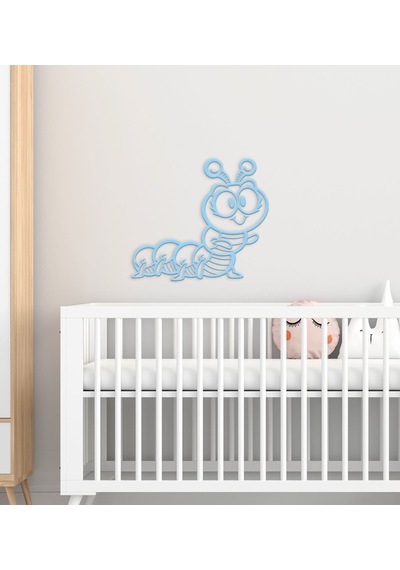 BK Gift Tırtıl Tasarımlı Çocuk Odası Ahşap Duvar Süsü-1