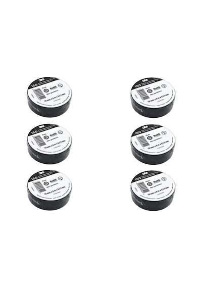3m Siyah İzole Elektrik Bantı 10 Lu 0,13mmx19mmx9,14metre