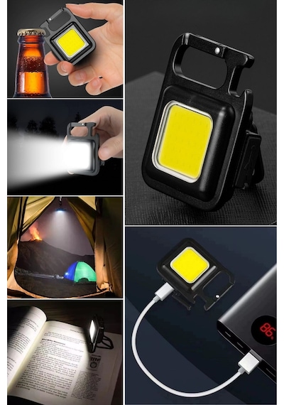 Buffer Anahtarlıklı, Açacaklı,güçlü Mıknatıslı 3 Farklı Led Modlu Mini Boy Asılabilen Led Kamp Aydınlatması,el Feneri Diğer
