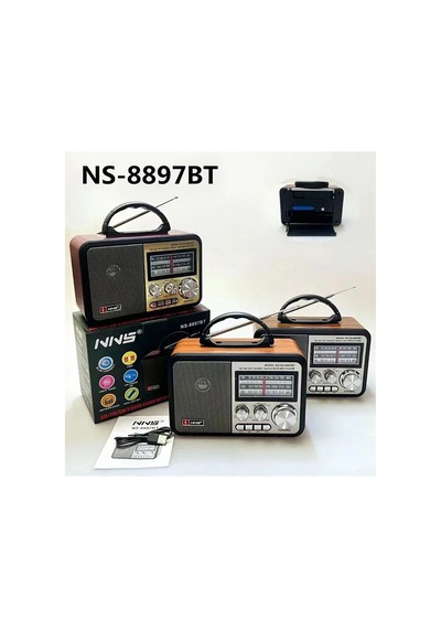 Nns Ns-8897 Orta Boy Retro, Nostaljik, Ahşap Tasarım Radyo