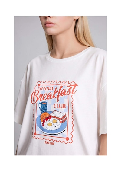 Defacto Oversıze Şortlu Kısa Kollu 2li Poplin Pijama Takımı I1145ax26hsbe162 Mavi-be162