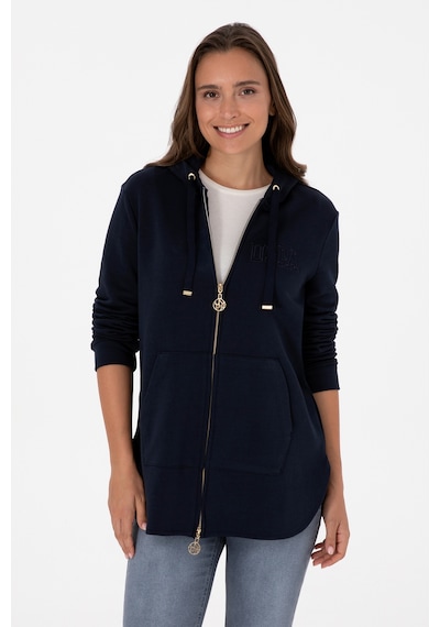 U.S. Polo Assn. Kadın Lacivert Fermuarlı Kapüşonlu Sweatshırt 50307714-VR033 U.S. Polo Assn. Kadın Lacivert Fermuarlı Kapüşonlu Sweatshırt 50307714-VR033
