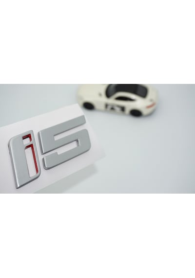Dk Tuning İ5 Bagaj Kırmızı Gri Abs Yazı Logo Bmw İle Uyumlu -