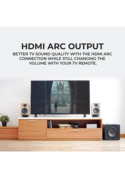 A4 Arc Aktif Hoparlör Siyah Hdmı Arc, Rca, Bluetooth, Optik, Usb, Sub Out