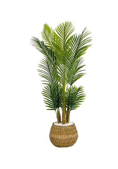 Biçiçek Yapay Areka Palmi̇yesi̇ 130 Cm Geoi̇t Hasir Saksıda