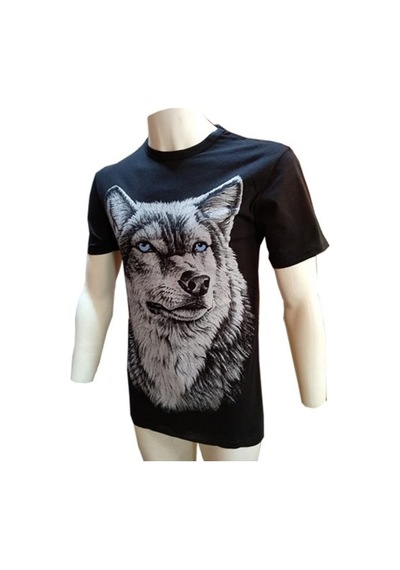 Evox Kurt Baskılı Penye Tişört Beyaz Bay-Kadın S,M,L,Xl