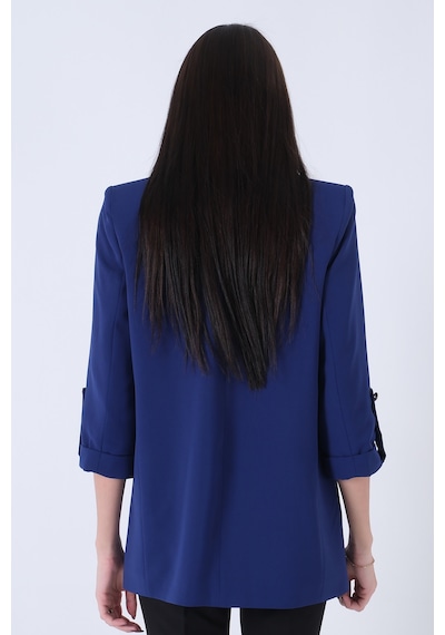 Saks Astarlı Kolları Düğme Toparlamalı Ceket 0105136.26 Saks