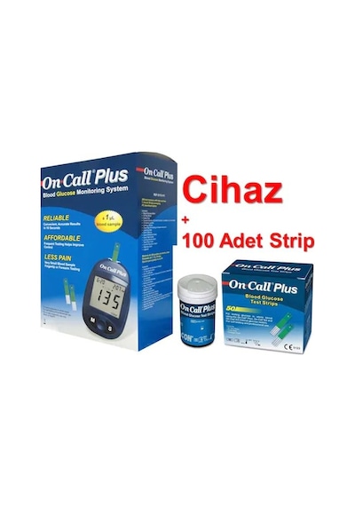 On Call Cihazı Aleti Ve Test Stribi 2 Kutu 100 Adet
