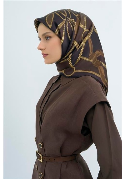Armine Saf İpek Twill Eşarp 9531d 85 Siyah Beyaz