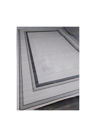 Bloom Serisi 200x290 6m2 Akrilik İplik Dokuma Makina Halısı Gri/krem