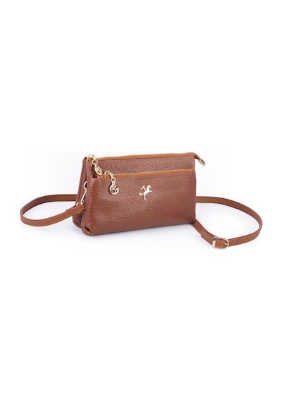Nas Bag Kadın Çapraz Ve Clutch Çanta Bilek Ve Çapraz Askılı 24x15 Cm Taba Victoria