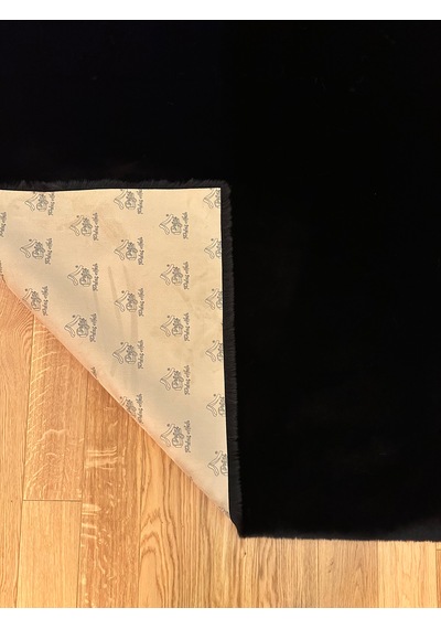 Ultra Soft Siyah Yumuşak Dokulu Peluş Halı Dikdörtgen