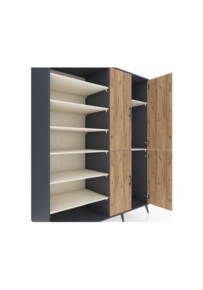 Kronos Gardrop 8 Raflı 4 Kapaklı 2 Askılı 176x59x221 Antrasit-çam/aytaşı Çam/aytaşı Kronos Gardrop 8 Raflı 4 Kapaklı 2 Askılı 176x59x221 Antrasit-çam/aytaşı Çam/aytaşı
