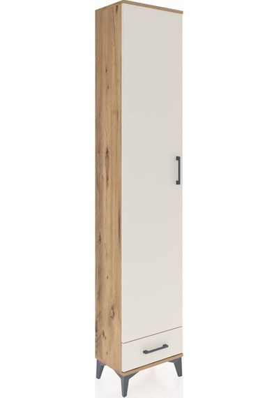 Arges Dolap 5 Raflı Tek Çekmeceli Tek Kapaklı 44x30x221 Çam-a... Çam