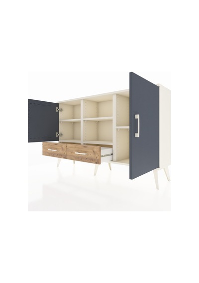 Arges Konsol 5 Raflı 2 Çekmeceli 3 Kapaklı 132x30x83 Aytaşı-antrasit/çam Antrasit/çam Arges Konsol 5 Raflı 2 Çekmeceli 3 Kapaklı 132x30x83 Aytaşı-antrasit/çam Antrasit/çam