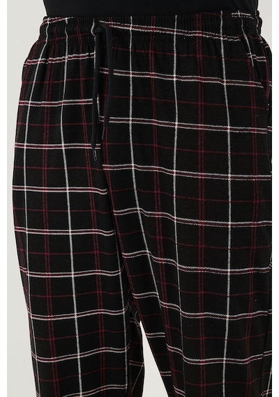 Buratti Pamuklu Regular Fit Normal Bel Düz Paça Cepli Erkek Pijama Altı 6574003 Siyah-Bordo Buratti Pamuklu Regular Fit Normal Bel Düz Paça Cepli Erkek Pijama Altı 6574003 Siyah-Bordo