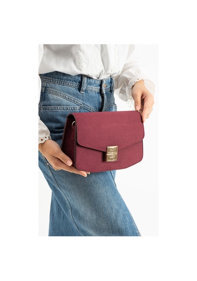 Dora Model Süet Bordo Kadın El Ve Omuz Çantası Bordo