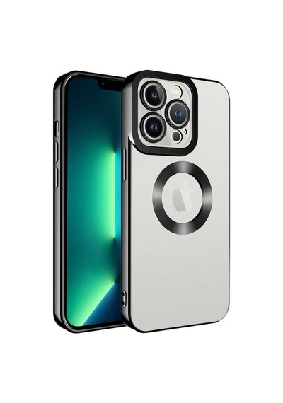 Apple Uyumlu iPhone 12 Pro Max Kılıf Kamera Korumalı Logo Gösteren Zore Omega Kapak Yeşil