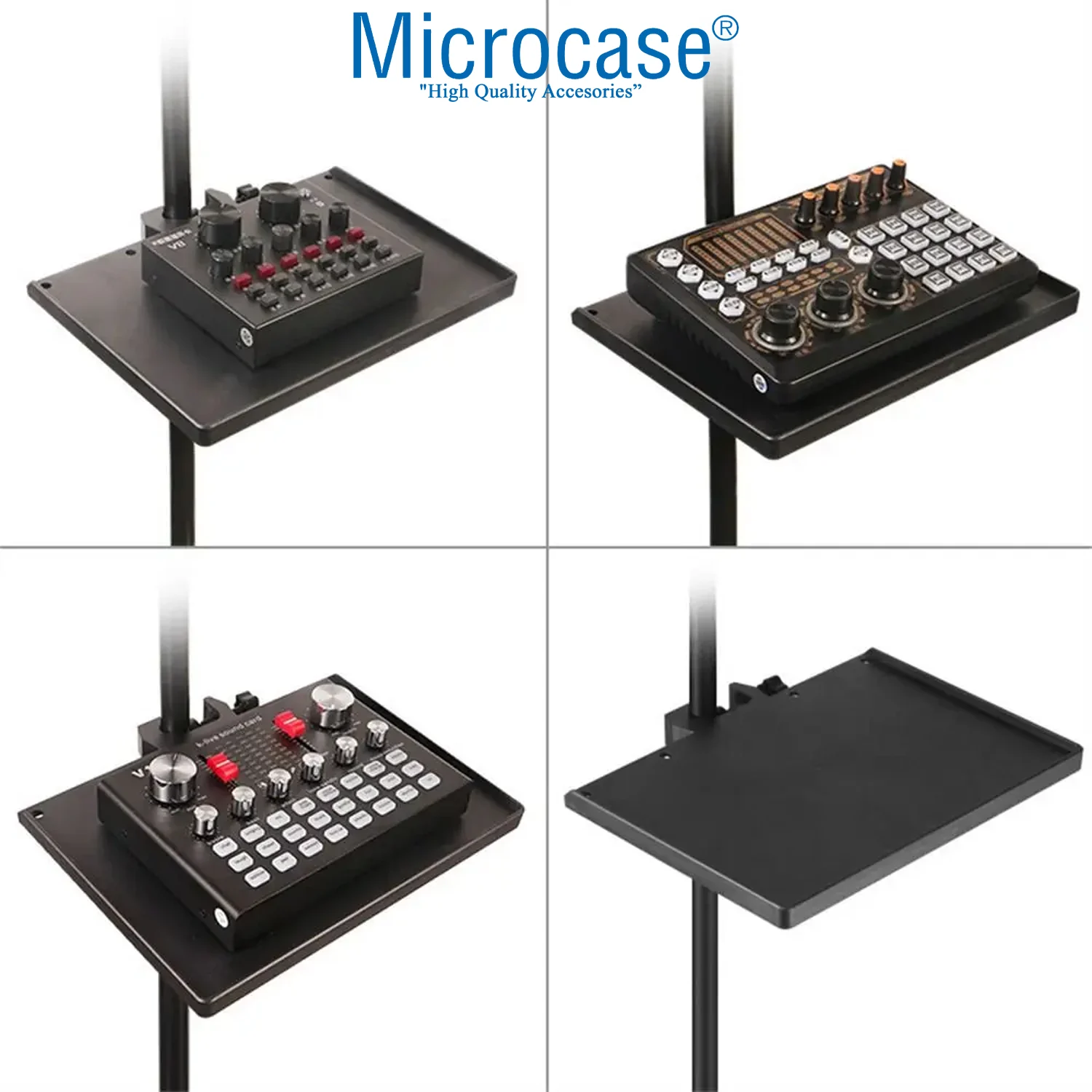 Microcase Tripodlara Monte Universal Sehpa Notebook Mikrofon Kitap Vb Malzeme Rafı 240x175mm - Al5292