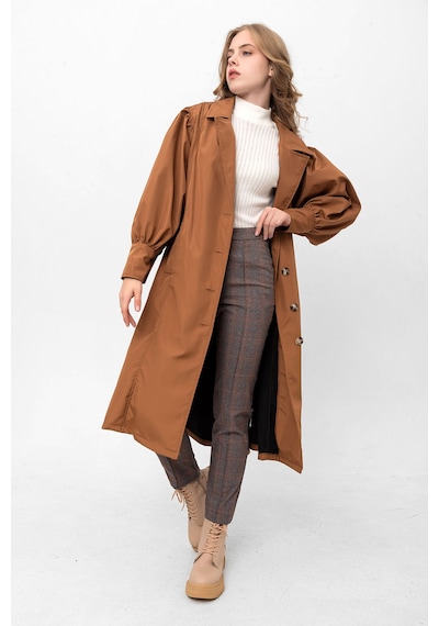 Pastelastore Kadın Balon Kol Yırtmaçlı Düğmeli Kuşaklı Oversize Uzun Mevsimlik Trençkot 2113 Taba Pastelastore Kadın Balon Kol Yırtmaçlı Düğmeli Kuşaklı Oversize Uzun Mevsimlik Trençkot 2113 Taba