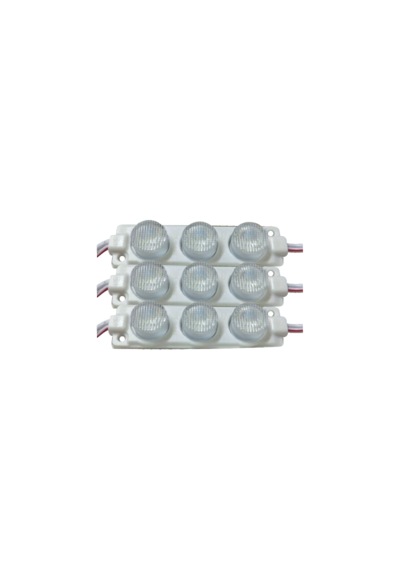 12 Volt 3'lü 3w Beyaz Modül Led 10 Adet Beyaz