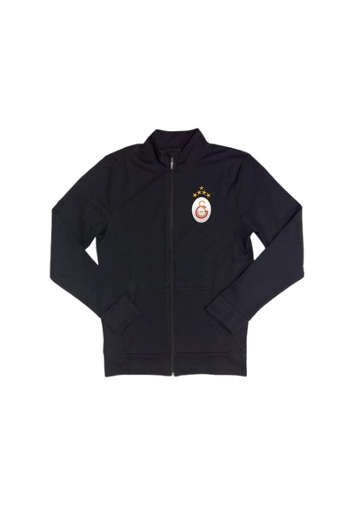 Gsstore Galatasaray Lisanslı 5 Yıldızlı Siyah Balıkçı Yaka Sweat Siyah