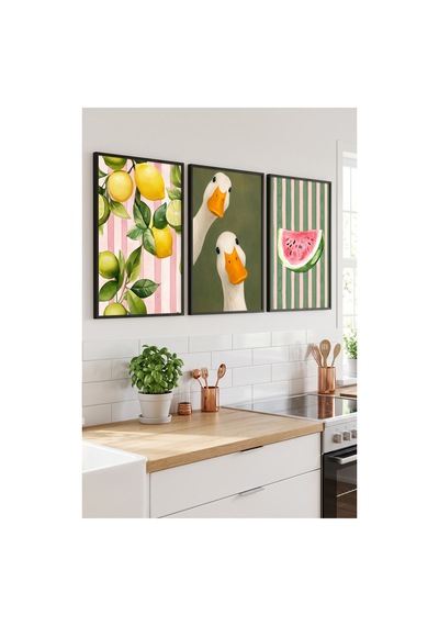 Siyah Ahşap Çerçeveli Yeşil Pembe Limon Temalı Duvar Tablosu 3 Lü Set Ördek Ve Meyve Desenli Modern Dekorasyon Kabartma Görünümlüdür Siyah Siyah Ahşap Çerçeveli Yeşil Pembe Limon Temalı Duvar Tablosu 3 Lü Set Ördek Ve Meyve Desenli Modern Dekorasyon Kabartma Görünümlüdür Siyah