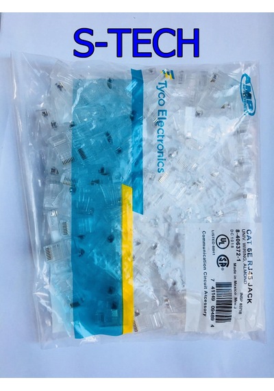 Amp Cat 6 8P8C Plug 1 Paket 100'Lü